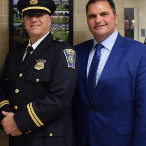Mayor Carlo DeMaria announced Captain Paul Strong has been selected as the next chief of the Everett Police Department. From left is Captain Paul Strong and Mayor Carlo DeMaria.