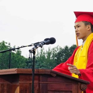 NUMBER ONE STUDENT: Victor Phan finished as the top scholastically ranked student in the Class of 2025, earning the honor of being the class Valedictorian. (Saugus Advocate Photo by Mark E. Vogler)