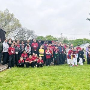 OFF THE MAT instructors and trainees made the most of a rainy day at the Saugus Iron Works National Historic Site last Saturday. (Courtesy photo of Joanie Allbee)