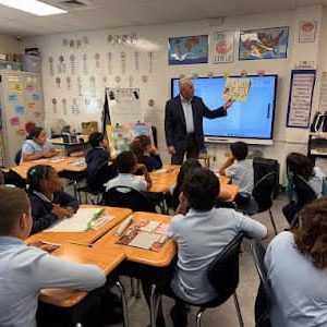 State Representative Joe McGonagle visited the Pioneer Charter School of Science Lower School