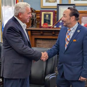 Rep. Joe McGonagle pictured with Veterans Inc. President and CEO Vincent Perrone. (Courtesy photo)