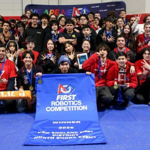 Pictured, The NUTRONs, FIRST® Robotics Competition (FRC) Team 125 of Revere, won the 2026 Massachusetts FRC State Championship on Saturday, May 30. (Courtesy photos)