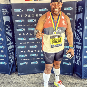 Jean completed his lifelong goal with a finish time of 6:05:33. (Courtesy of PCSS)