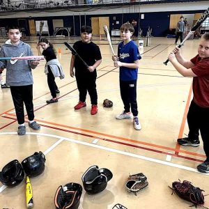 HITTING UP A STORM: These local kids are ready to hit up a storm at the Malden Rec/Malden Cal Ripken Baseball Clinic. Day Two is tomorrow, Saturday, March 8, at the Salemwood School from 9:00-11:00 a.m. (Advocate Photo)