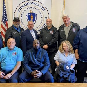 Rep. Joe McGonagle with Boston Carmen’s Union Local 589 members.