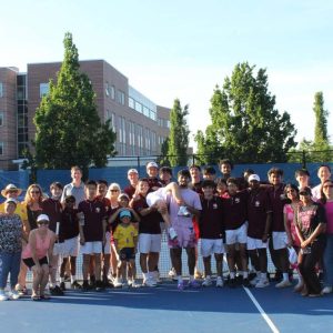 The team and fan; the team members are Adam Cheng, Agani Fabo, August Dan, Aarush Shrestha, Arul Kallam, Aum Chamaria, Eli DeTore, Ethan Co, Henry Cao, Jay Raj, Mason Zhang, Miguel McCurdy, Nick Farias, Ryan Co, Ryan Hu, Shane Morris and Wes Cunningham.