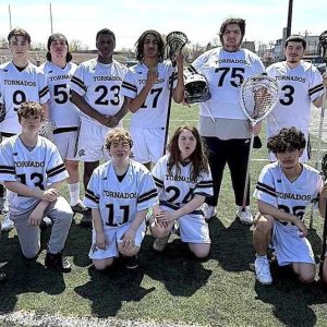 MALDEN HIGH 2025 BOYS LACROSSE TEAM: The team includes (not in order) Jonathan Scioletti, Brendan Skerry, Justin Hurley, “Ace” Showstead, Kenny Diaz Osorio, Thomas Cook, Chance Path, Caden Toomey, Miguel Vieria, Evin Vega, Dante Bell, Abner Rodrigues, Mekhi Cook, Jonathan Barrientos Diaz and Ben Rosa. (Courtesy/Malden High Athletics Photo)