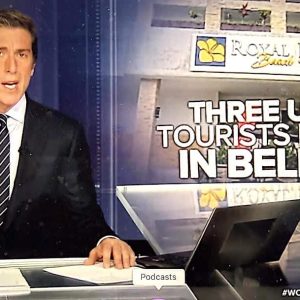 WORLD NEWS STORY: The deaths of three tourists from Revere, Mass., in a Belize resort hotel has become national and worldwide news, as evidenced by coverage on ABC News Tonight by anchor David Muir. (Courtesy Photo)