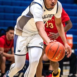 Kaua Fernandes Dias Valadares handles the ball for Malden.