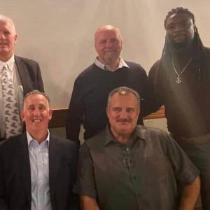 Pictured recently at the Moose, from left to right: standing: Dana Brown, Tommy Stein and Witche Exilhomme; seated: Joe Levine and Mike Ploumbidis.