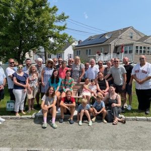 Peggy Connolly was a lifelong resident, a painter and a staple in the Beachmont community. For years, Peggy would walk over to Leach Park, which was directly across the street from her house, sweep and pick up the litter. On Sunday afternoon, a bench with a plaque honoring Peggy’s life was celebrated by her family and friends – joined by Ward 1 Councillor Joanne McKenna and former Ward 1 Councillor Rita Singer. (Photos courtesy of Clr. McKenna)