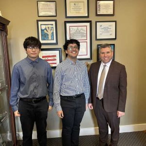 State Senator Sal DiDomenico meeting in his State House office with NETransit Founder and Everett native Ilias Benmokrane (middle), along with his Cofounder, Elwin Reyes (left).