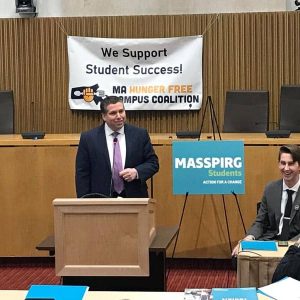 Photo 1 - Senator DiDomenico speaking at College Hunger Event