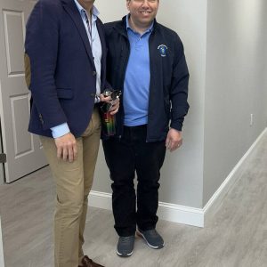 State Senator Sal DiDomenico with MAPS CEO Paulo Pinto at MAPS’ new office in Everett.