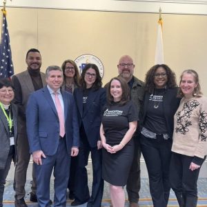 Senator Sal DiDomenico alongside Educators for Excellence organizers and speakers.