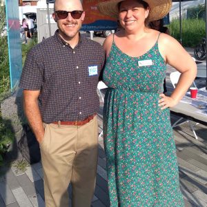 Everett Traffic Planner Eric Molinari with consultant Jessica Mortell last Tuesday