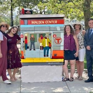 Pictured from left to right: Rosene Wine, Eliza Wright, Naomi Kahn, Sandy Felder and Mayor Gary Christenson.