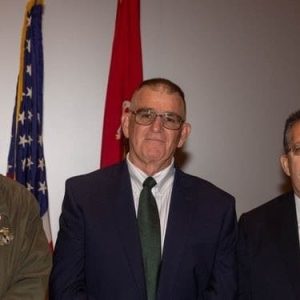 Pictured at the commendation ceremony, from left to right: Marine Sgt. Kevin Jarvis, Sgt. Warren Kyle and Cpl. Domenic Ferlaino. A fourth commended Marine, CPL Alejandro Covarrubias, was unable to attend the ceremony.