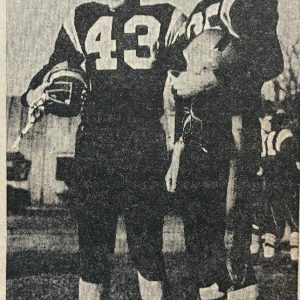 Maldonia icons Tommy Lubin and Johnny Salmon suited up before the 1965 Malden/Medford game.
