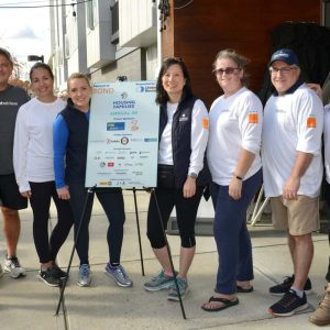 HFI’s partners at River’s Edge, John Preotle and Dawn Zanazzo, are pictured with HFI External Relations Director Molly Abrahamson.