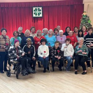 The Saugus Senior Center celebrated International Women’s by honoring these remarkable women, shown front row, from left to right, Dale Hendry, Samantha Frances, Pauline Agnew, Dottie Bockus, Barbara Stoddard, and Jacki Kiddy. Shown second row, same order, Cathy McCarthy, Joanne Dod, Mary Valliere, Cathy Strum, Administrative Assistant Lynette Terrazzano, Kathy Sullivan, Shirley Bogdan, Michele Kelley, Joanne Genzale, Director, Laurie Davis, and Judy Worthley. Shown back row, left to right, Barbara Trainor, Clara Cotta, Mary Dunlop, Gloria Johnson, Christine Wawrzynowicz, Annette Reed, Nancy Nunez, Deborah Solares, and Pamela Goodwin.