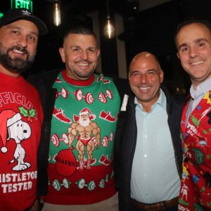 Shown from left to right: Everett Police Sergeant Brian Herbert, Revere Police Sergeant Joseph Internicola, Revere Recreation Director Michael Hinojosa and Revere Mayor Patrick Keefe.