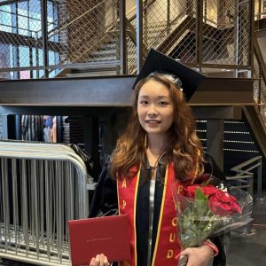 Qiaomin received her diploma from Bunker Hill Community College (Courtesy of First Literacy, Inc.)