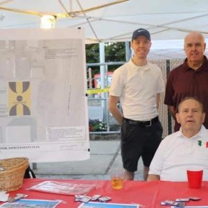 We simply call them The Malden Brain Trust. Left to right: Robert S. McCarthy Jr., Robert S. McCarthy Sr. and Malden Police Officer and Original Son of Edgeworth Sal Gennetti. Ward 2 Councilor Paul “Hoss” Condon is seated.