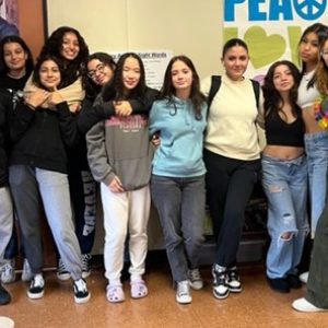 Revere High School student volunteers who helped