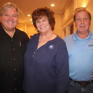 Shown from left to right: Candidate Dan Rizzo, his wife, Jane, and his brother, Paul Rizzo.