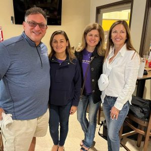 Everett Kiwanians, Past President Rocco Longo, left, and Treasurer Marlene Zizza, with members of the Cataldo family during the annual Bocce Tournament on June 10 in Methuen.
