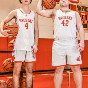 Shown from left to right: Saugus senior captains Isaiah Rodriguez (4) and Braden Faiella (42).