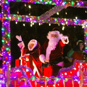 SANTA CLAUS RETURNS! The town’s 42nd Annual Christmas Eve Parade is set to kick off at 6 p.m. on Christmas Eve, next Wednesday (Dec. 24). This is a scene from last year’s parade. (Saugus Advocate file photo by Tara Vocino)