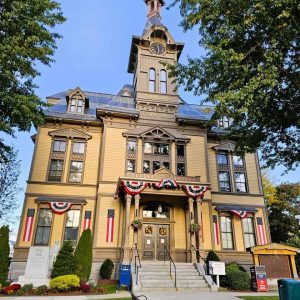SAUGUS TOWN HALL: The house of town government, where nine candidates are running for five seats on the Board of Selectmen in the Nov. 4 Town Election. (Saugus Advocate file photo by Mark E. Vogler)