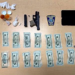 MPD SEIZES CONTRABAND: Cash, drugs and a weapon were seized by Malden Police detectives.