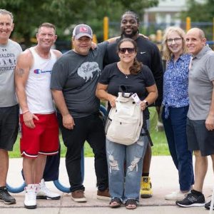 Participating in a citywide Backpack Drive: Councillor at Large Craig Spadafora, Ward 8 Councillor Jadeane Sica, Recreation Coordinator Joe Levine, Ward 7 Councillor Chris Simonelli, Ward 8 School Committee member Sharyn Rose-Zeiberg and Malden State Representative Steve Ultrino. (Courtesy Photos)