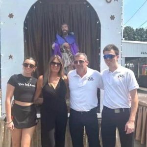 The Spadafora family traditional San Rocco photo: Gianna, Gina, Anthony and Nico.