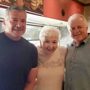 Greg Lucey, birthday gal Stella Pinkham and Johnny Cagno are pictured at Exchange Street Bistro.