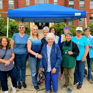 Saugus Garden Club members, pictured from left to right: Front row: Jean Brunco and Co-Presidents Lorraine DiMilla and Donna Manoogian; second row: Fran Rogers, Debra Panetta, Lorraine Wilton, Sandra Manoogian, Sharon Genovese, Helen Fahey and Susan Hobbs. Missing from the picture was Maureen Murray. (Courtesy Photo to The Saugus Advocate)