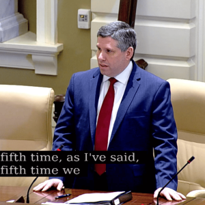 Senator Sal DiDomenico spoke in favor of S.2686, An Act relative to healthy youth, on the Senate floor. (Courtesy photo)