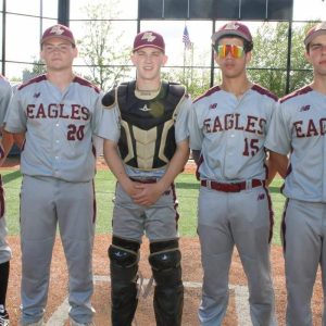 Eagle Seniors, pictured from left to right: David Jankowski, Brandon Paris, Jacob Stover, Amine Jamouq and Tyler Santoro.