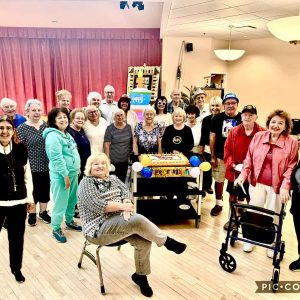 SEPTEMBER 2024 BIRTHDAYS: The Senior Center celebrated the collective birthdays of 24 Saugonians for the month last Friday (Sept. 20). Pictured from left to right: Front row: Ann Erickson, Cathy Strum, Margie Rota and Joan Lanzerio; second row: Sandra Cameron, Doris Piwowarski, Marie Boudreau, Leslie Deland, Eleanor Gallo, Charlene Robicheau, Pauline Agnew, Marian Ravagni, Charles Zapolski and Bill Stewart; back row: Daniel Blaney, Dick Lynch, Mona Assortato, Valerie Costello, Roberta Perry, Al Edmunds, Janesta Smallman, Cheryl Roberto, Lenny Constantino and Bill Napier. (Courtesy Photo to The Saugus Advocate)