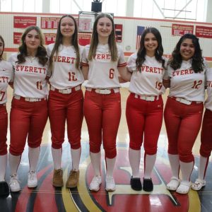 Seniors, shown from left to right: Emma Longmore, Alessandra Foster, Arabela Cvitkusic, Bryanna Mason, Chloe Salvi, Stephany DeSouza and Gianna Masucci. (Advocate file photo)