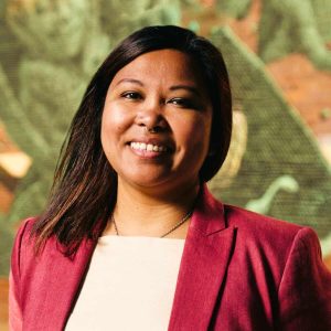 THE ASPIRING CANDIDATE: Lynn’s Inspectional Division Director, Zosia VanMeter, in the early stages of her campaign to take over state Rep. Donald Wong’s (R-Saugus) 9th Essex District House seat. (Courtesy photo of Ferns Francois)