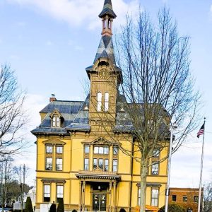 THE SEAT OF SAUGUS TOWN GOVERNMENT: The 50-member Town Meeting is the legislative branch of Saugus Town Government and convenes on the first Monday in May each year for a series of meetings to approve zoning articles and resolutions and to pass the town’s municipal budget. (Saugus Advocate photo by Mark E. Vogler)