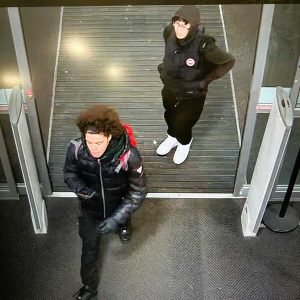 THE SUSPECTS: This photo taken by a security camera at the Square One Mall assisted Saugus Police detectives in identifying two juveniles who have been accused of assaulting a woman and three children in the mall parking lot. (Courtesy photo to The Saugus Advocate)