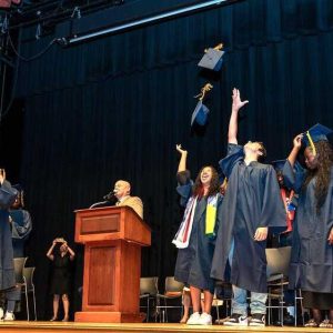 THEY DID IT! The traditional hat toss at the end of the Graduation Ceremony never gets old. (Advocate Photo/Henry Huang)
