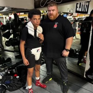 Izaiah “Bottles” Rosa and his trainer and mentor Brad Ouellette