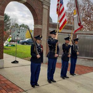 The Revere High School Junior ROTC color guard-2