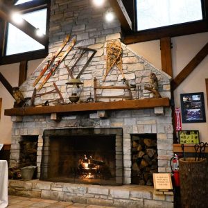 The fireplace at Breakheart Reservation is especially inviting this month on Saturday mornings. (Photo courtesy of Laura Eisener)
